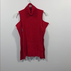 Christmas cold shoulder sweater!